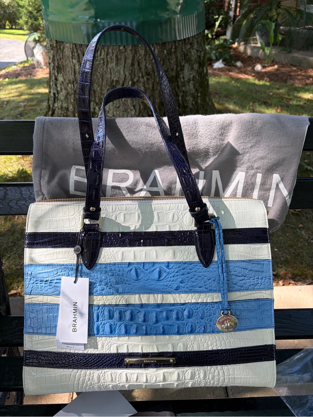 Brahmin Anywhere Tote Croc Leather NWT